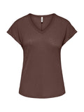 T-shirt Only Marrone Dalila scollo a V 15376094 /Chocolate Martini ONLY 