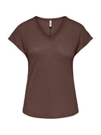 T-shirt Only Marrone Dalila scollo a V 15376094 /Chocolate Martini ONLY 