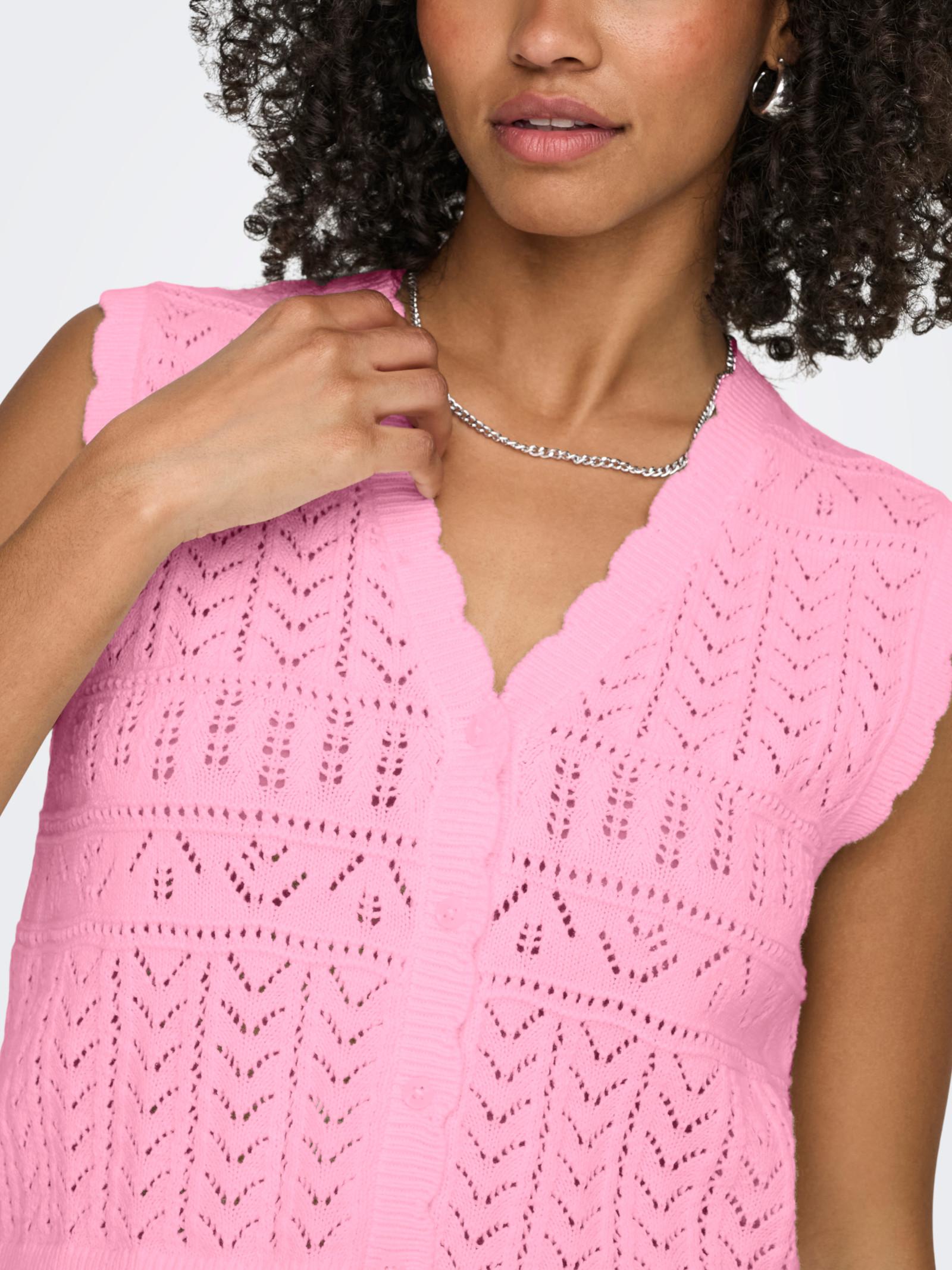 Cardigan Only Rosa Irina scollo a V 15363681 /Prism Pink ONLY 