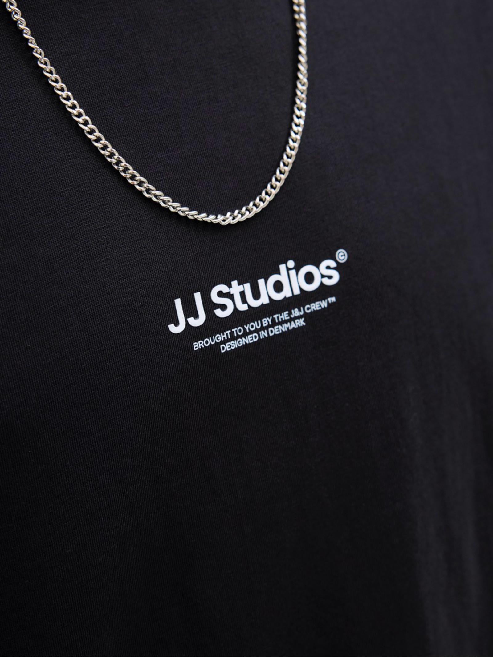 T-shirt Jack & Jones Soho Nero con mino logo gommato 12278787 /Black JACK & JONES 