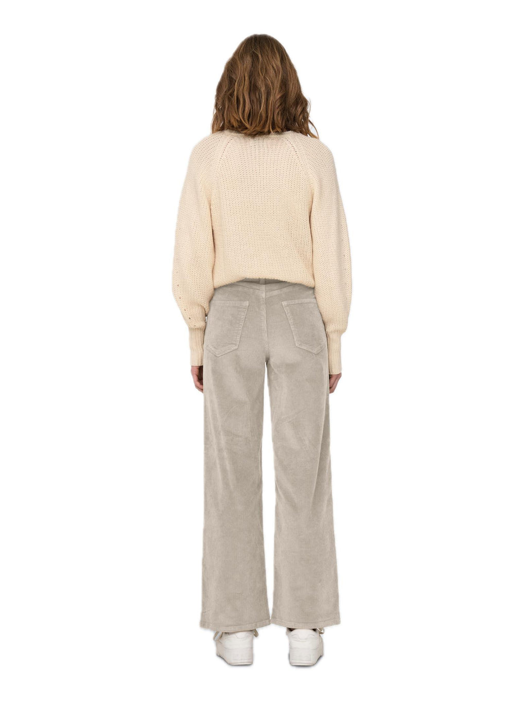 Pantalone Only Hope Beige Wide in velluto 15263179 /Oatmeal ONLY 
