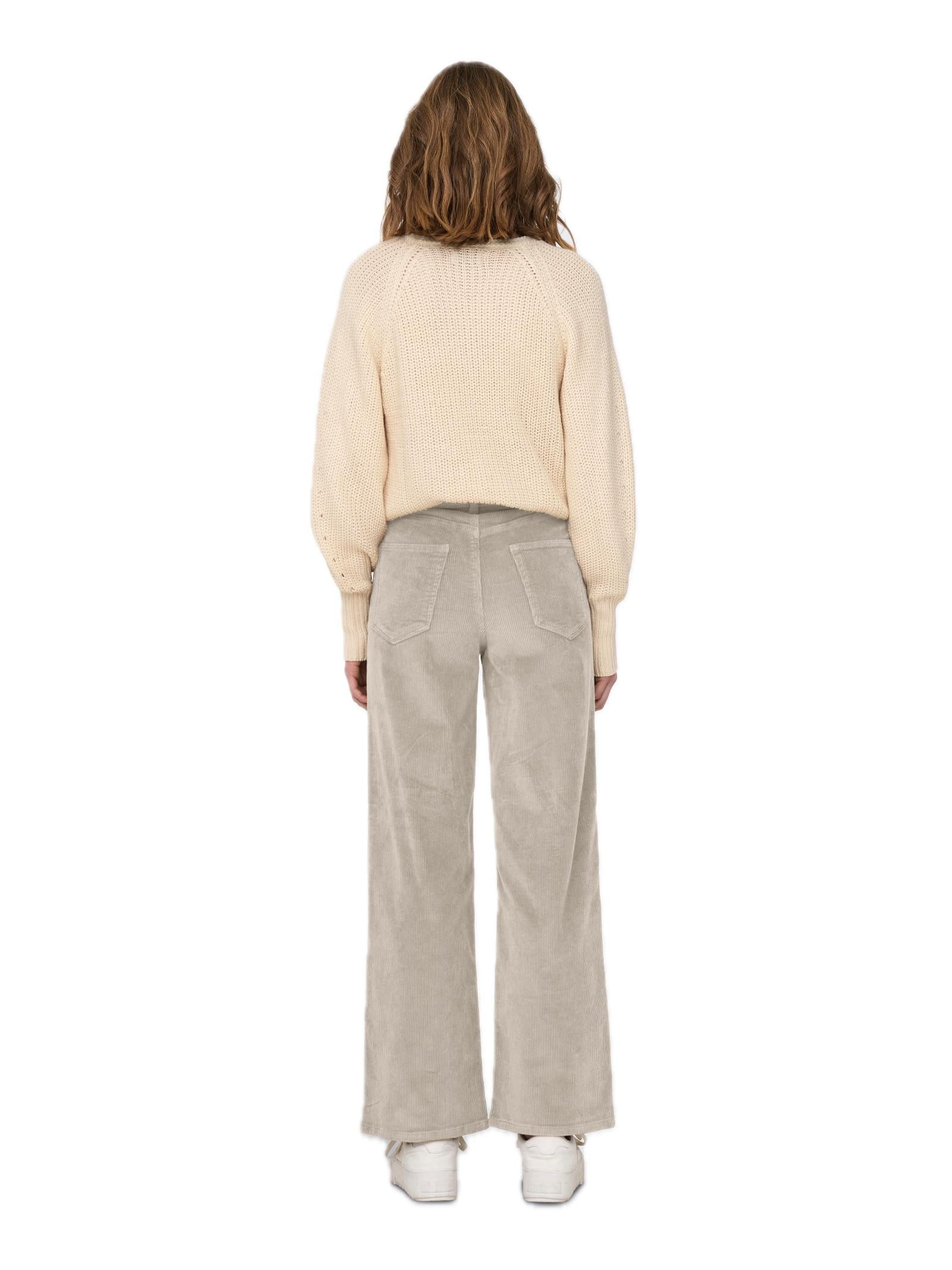 Pantalone Only Hope Beige Wide in velluto 15263179 /Oatmeal ONLY 