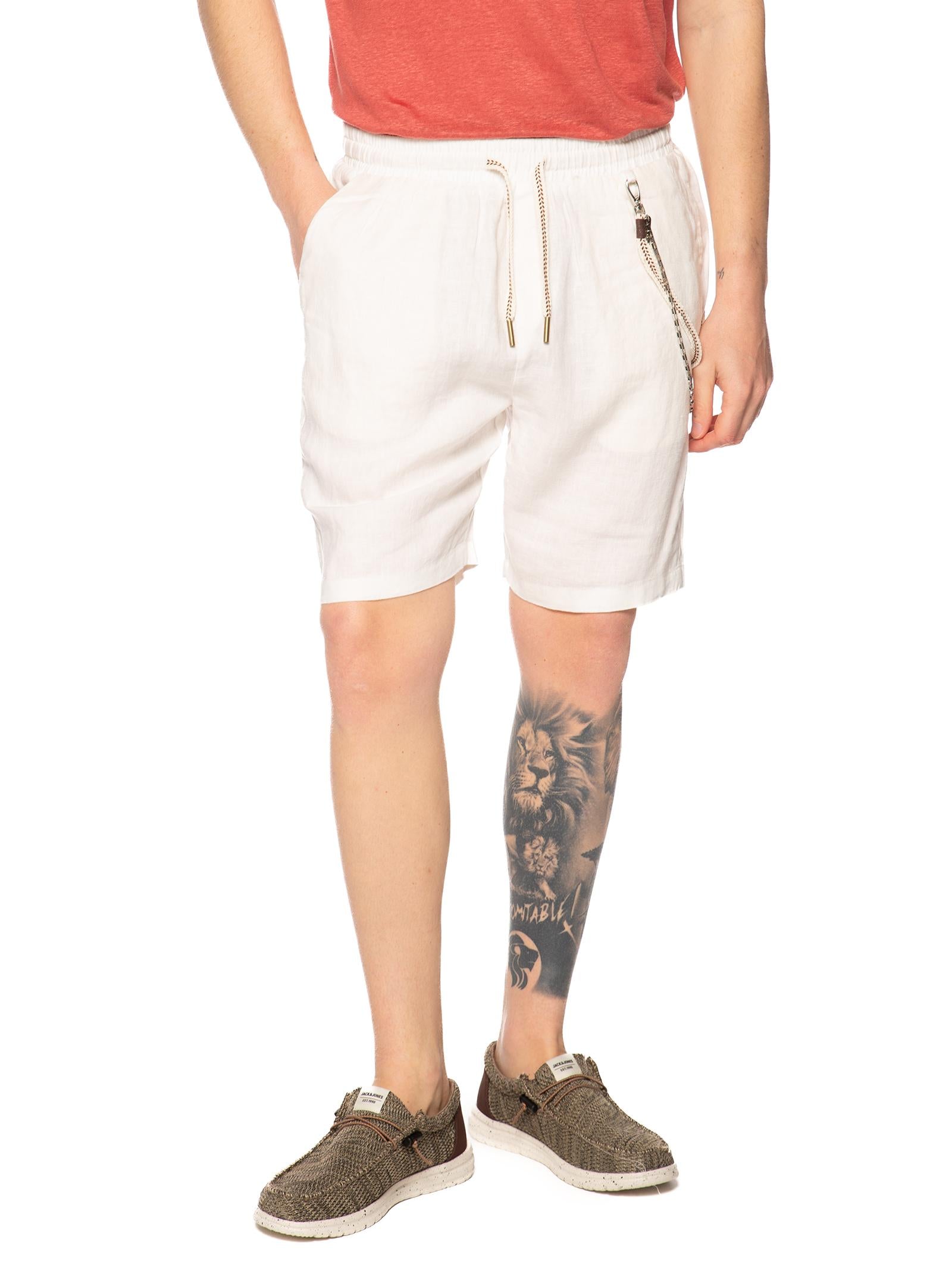 Bermuda Gianni Lupo Bianco in lino FJ3269 WHITE GIANNI LUPO 