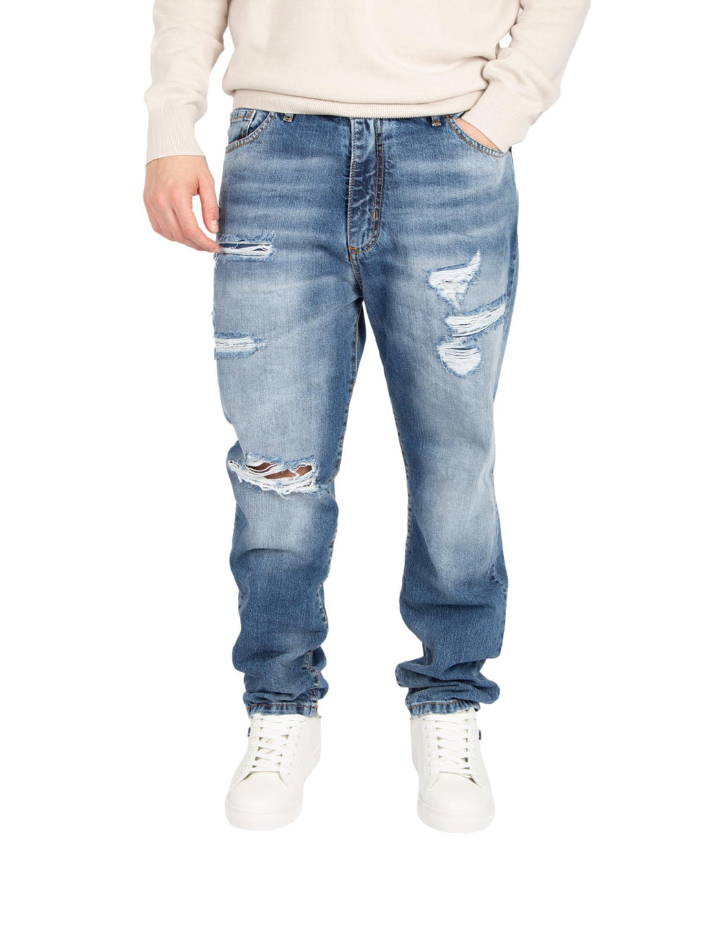 Jeans Klixs Medium Blue Denim Kevin strappi 1170UA MEDIUM BLUE DENIM KLIXS 