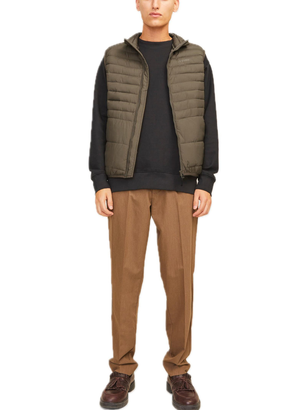 Gilet Jack & Jones Estate Verde collo alto 12256987 /Canteen JACK & JONES 