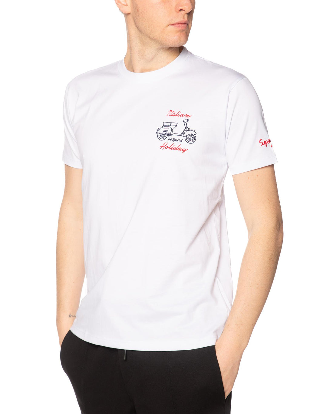 T-shirt Superculture Bianco Italian holiday A1857 BIANCO SUPERCULTURE 