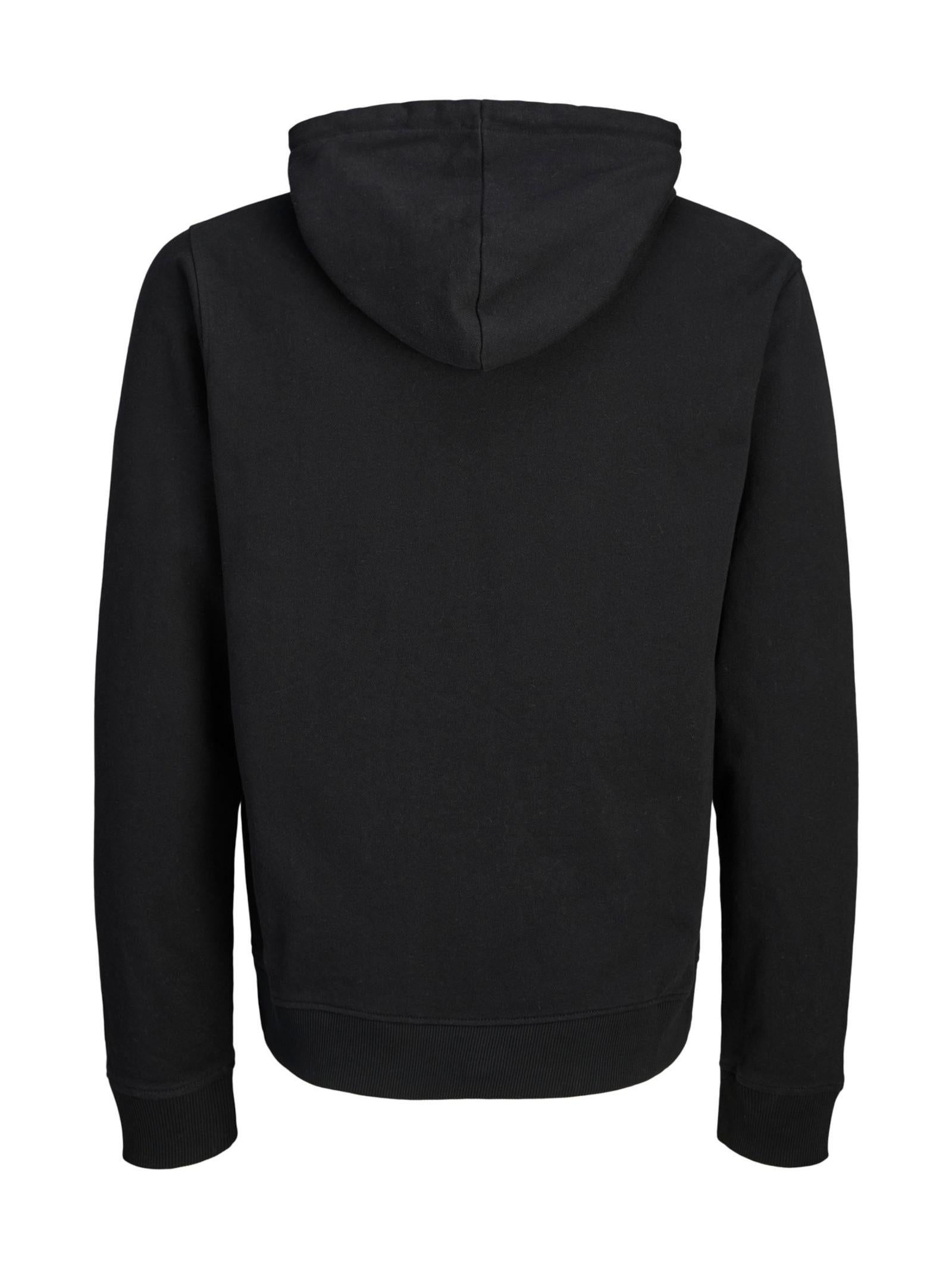 Felpa Jack & Jones Nero College Nero con cappuccio 12288362 /Black JACK & JONES 
