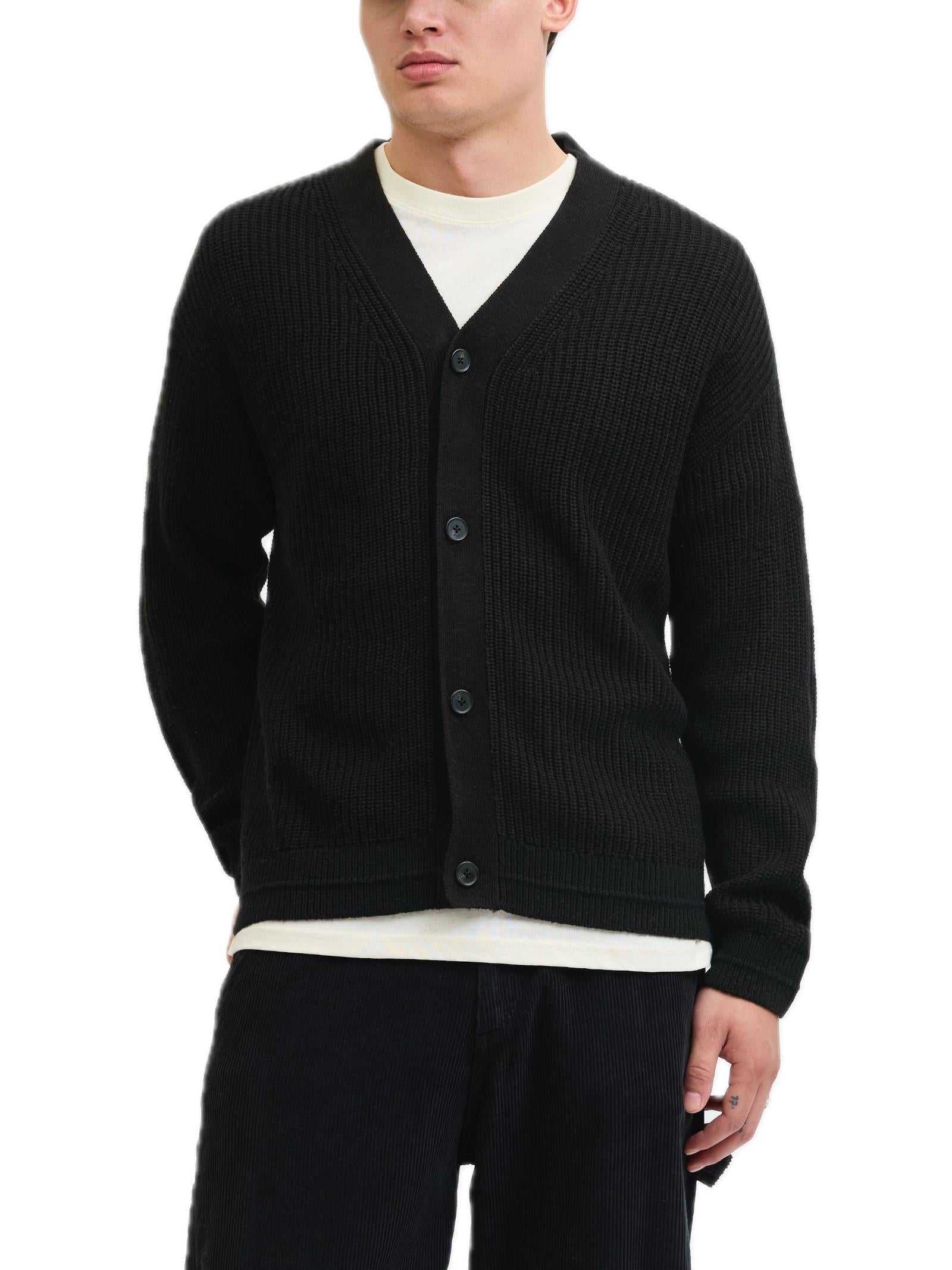 Cardigan in maglia Jack & Jones Connor Nero bottoni 12278960 /Black JACK & JONES 