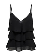Top Only Nero Linn volant 15351364 /Black ONLY 