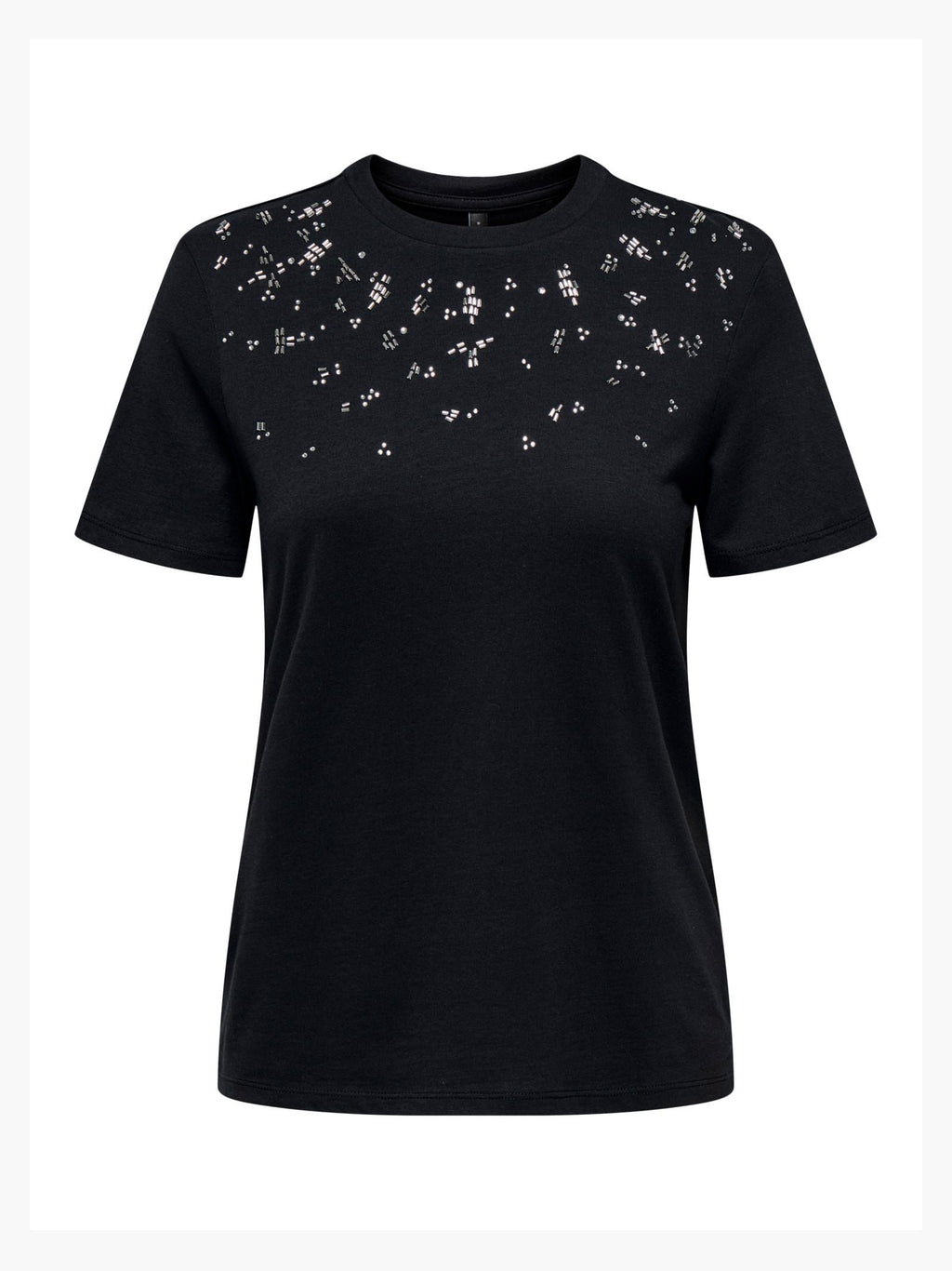 T-shirt Only Nero Parker con strass 15343568 /Black ONLY 