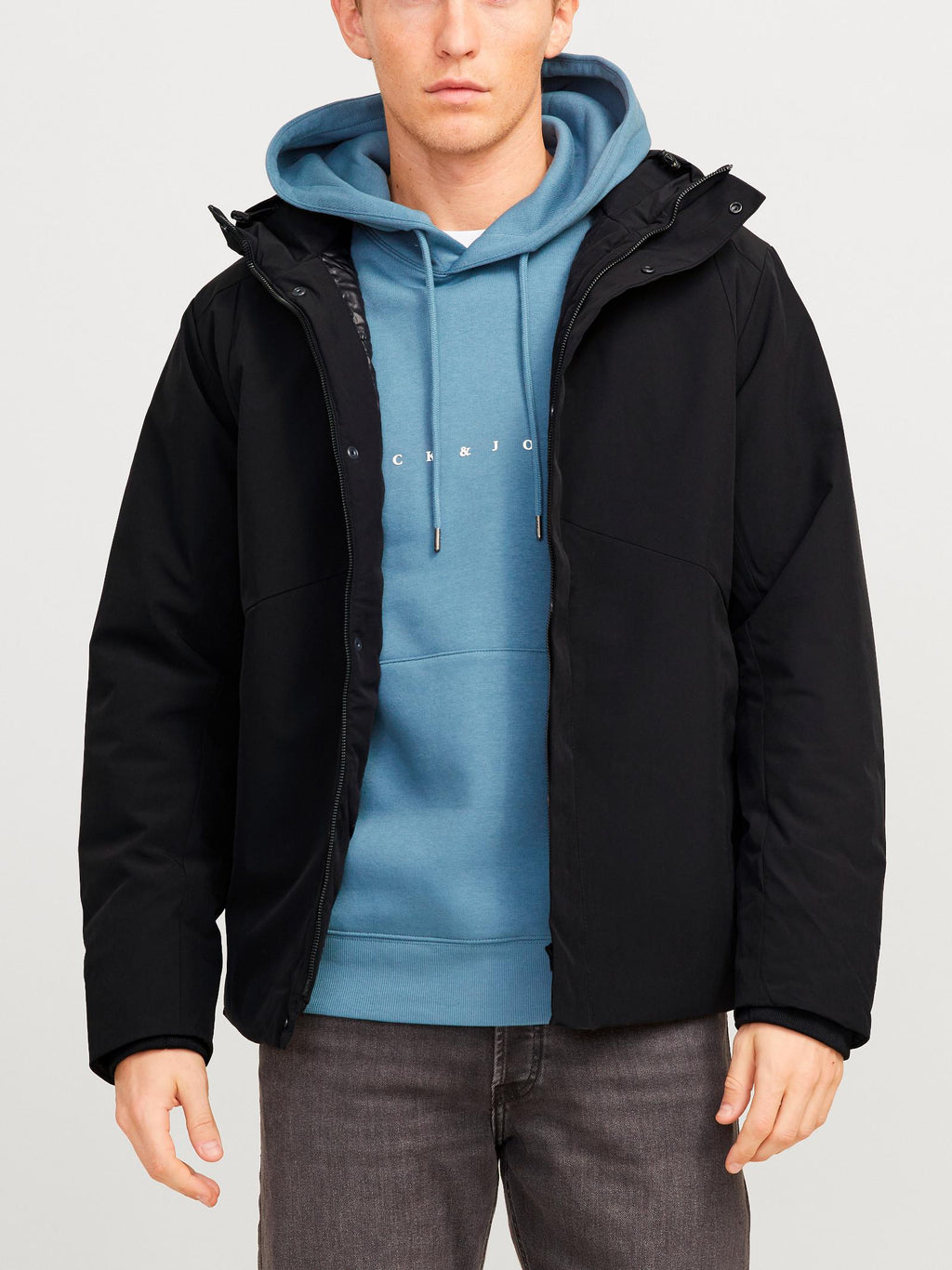 Giubbotto Jack & Jones Nero con cappuccio