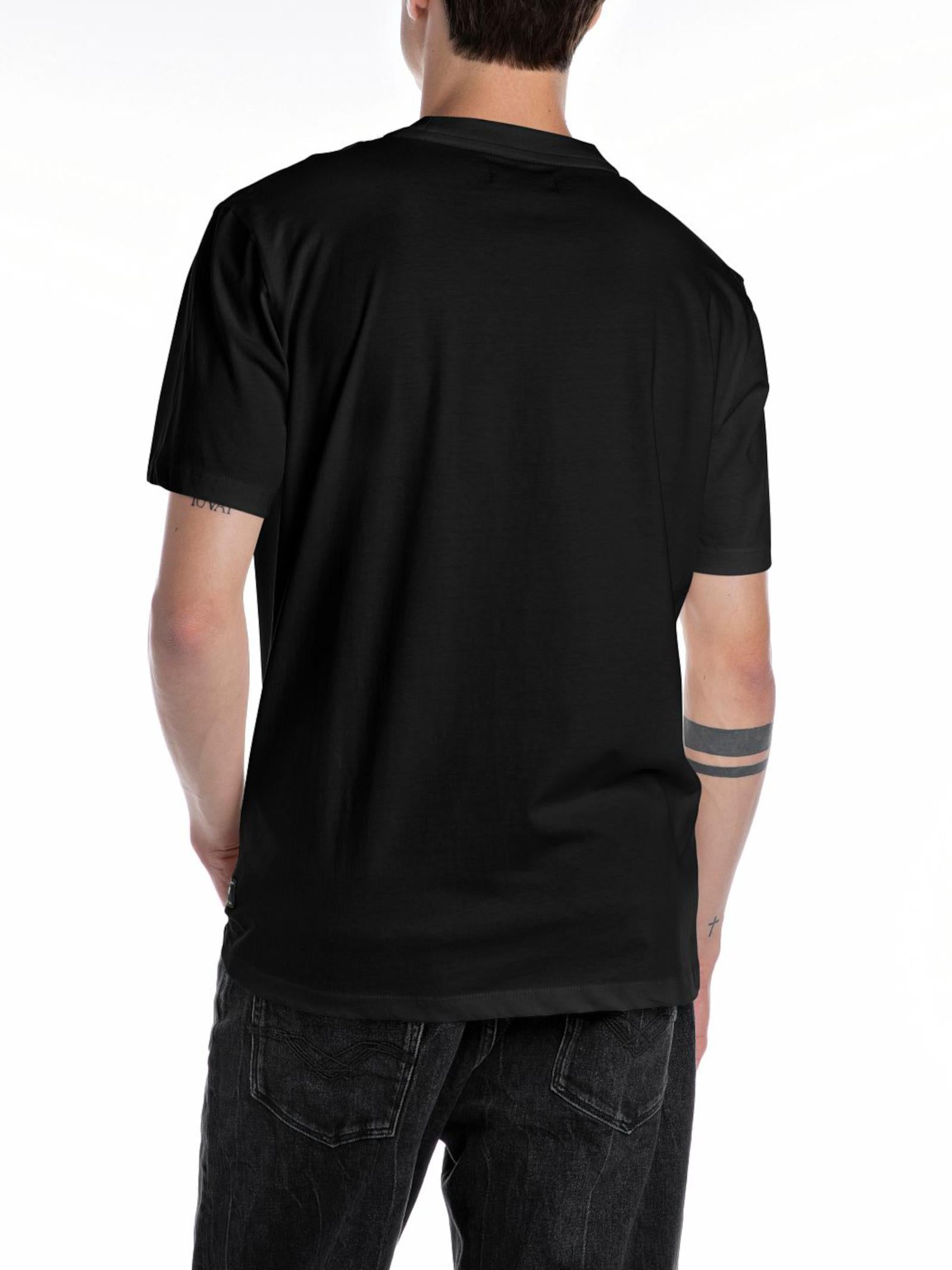 T-shirt Replay Nera Basic logo piccolo M3097 098 REPLAY 