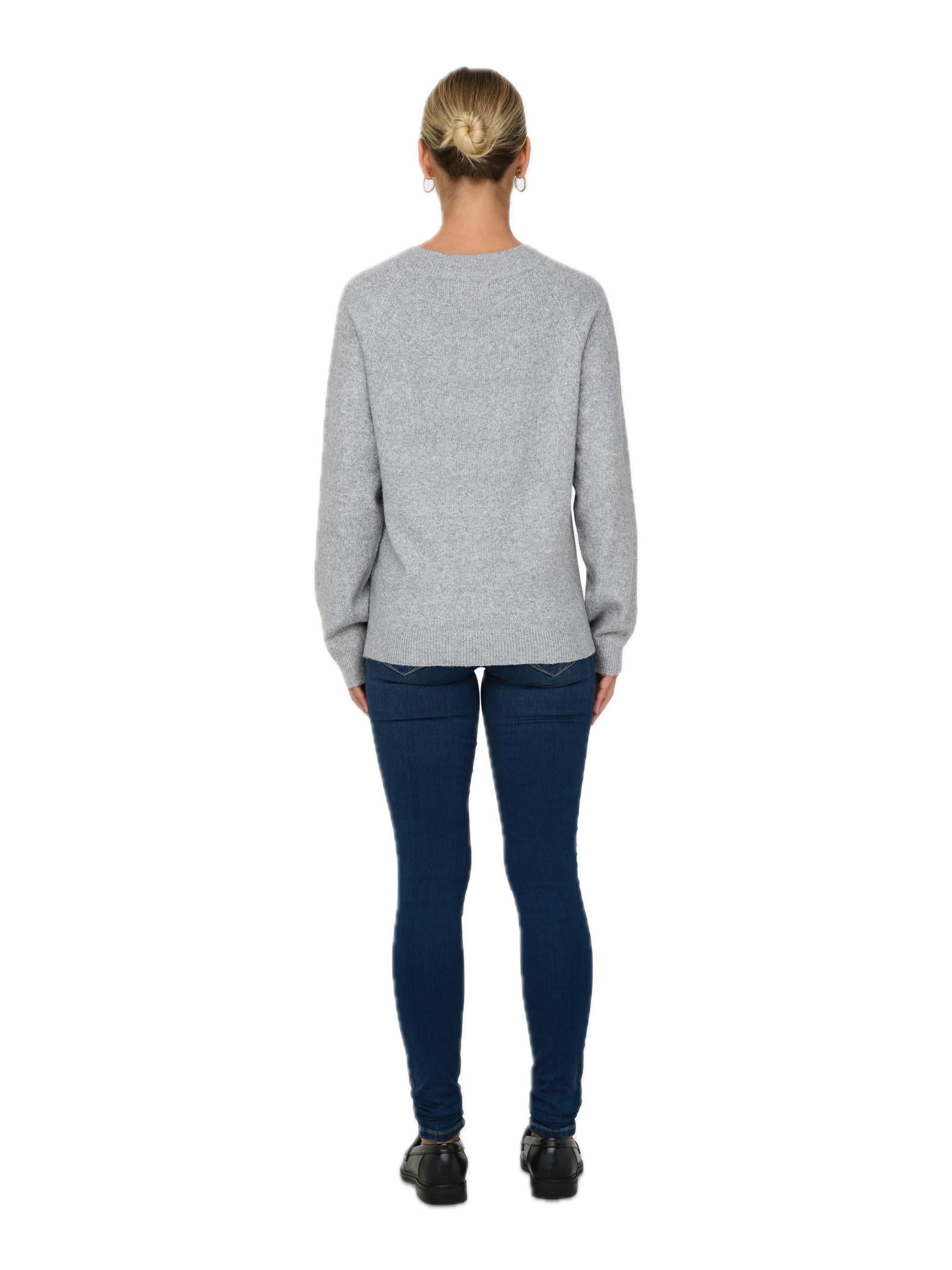 Maglia Only Rica Grigio girocollo 15204279 /Light Grey Melange ONLY 