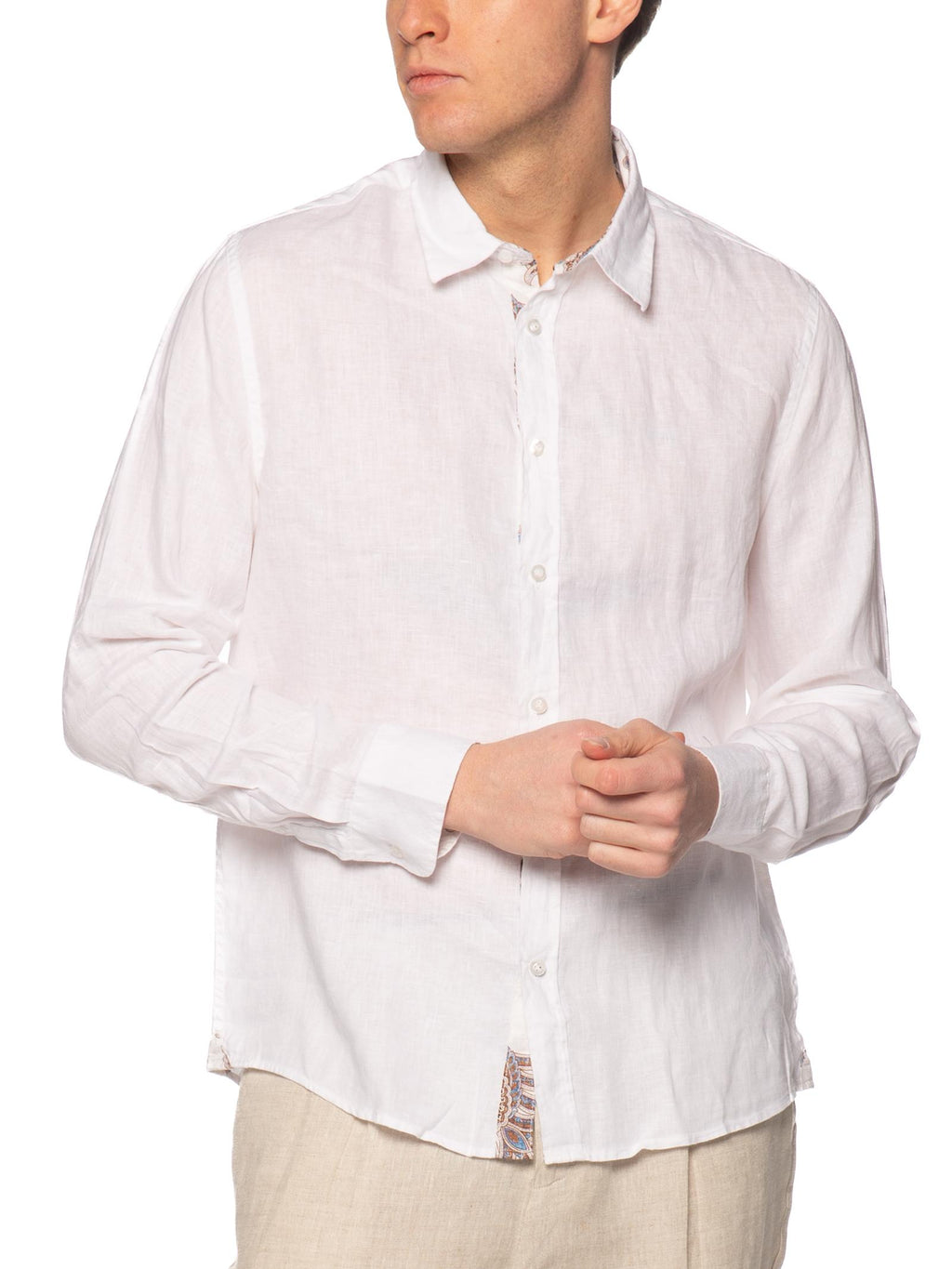 Camicia Seinse Bianco lino fiammato CE1091 BIANCO SEINSE 