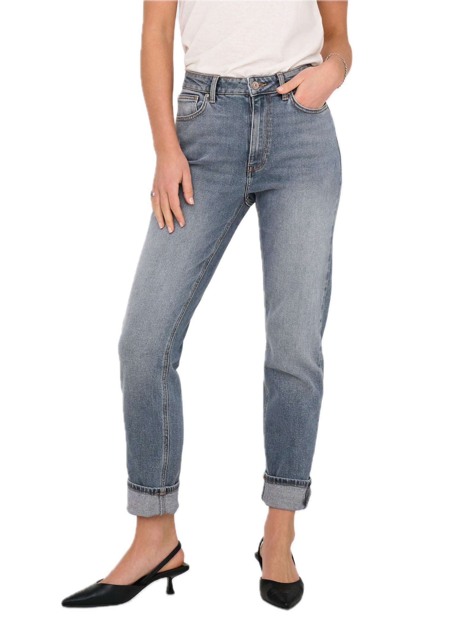 Jeans Only Emily Blue Grey Denim straight a vita alta stretch 15338328 /Special Blue Grey Denim ONLY 