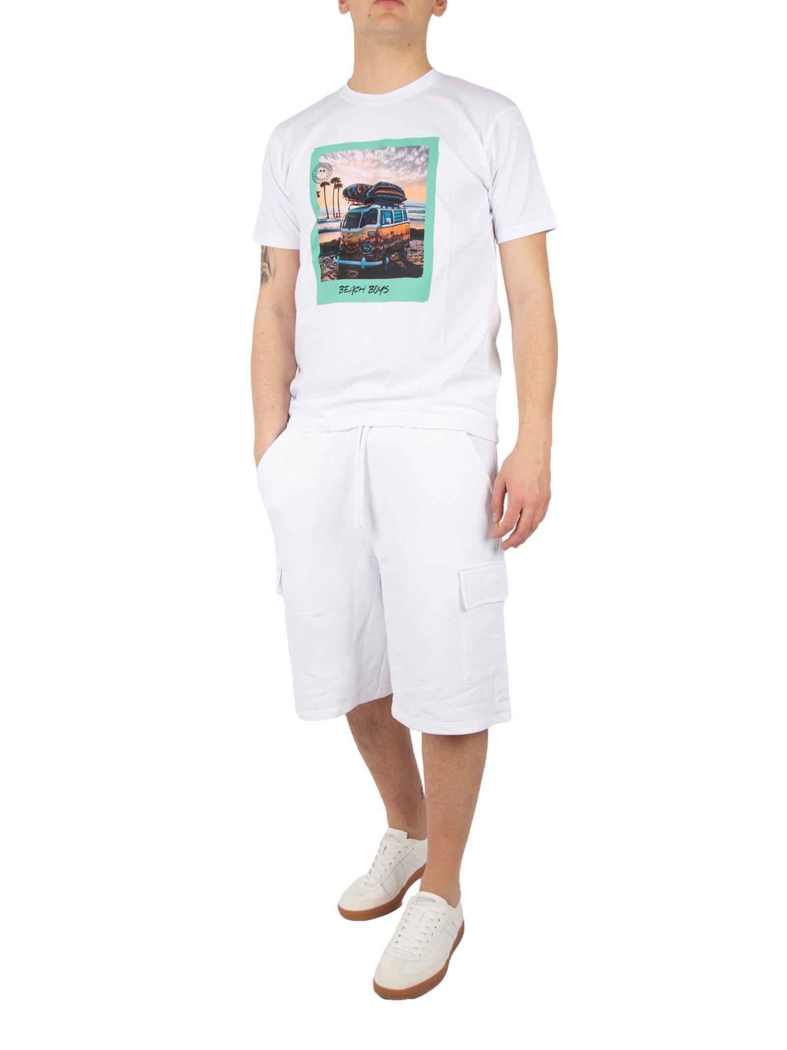 Bermuda Superculture cargo Bianco in felpa KAY BIANCO SUPERCULTURE 