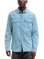 Camicia Jack & Jones Western Medium Blue Denim 12289219 /Blue Denim JACK & JONES 
