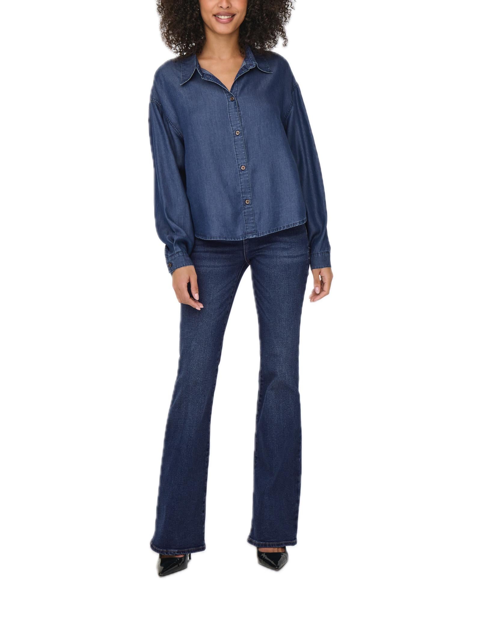 Camicia Only Dark Blue Denim Charis 15337928 /Dark Blue Denim ONLY 