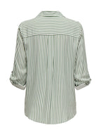 Camicia JDY Verde bianco Laurel maniche 3/4 15329311 /Sea White JDY 