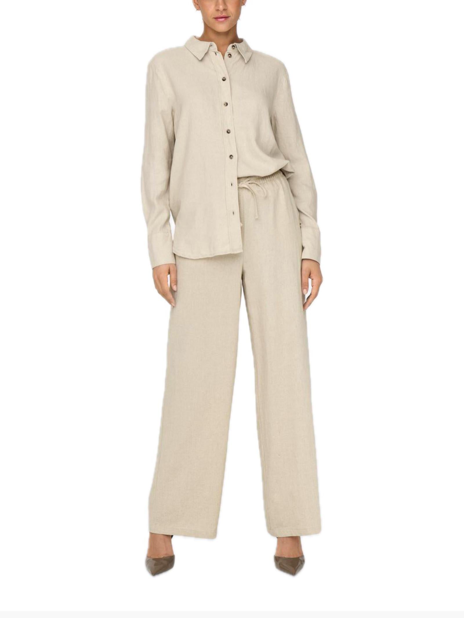 Camicia JDY Say Beige in lino 15318364 /Oatmeal JDY 