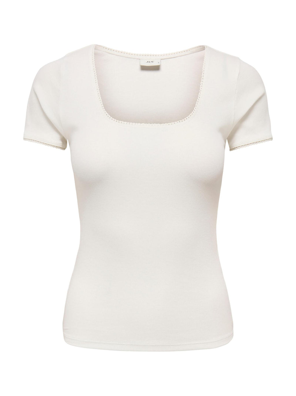 T-shirt JDY Bianco Lucky scollo a U 15370201 /Cloud Dancer JDY 