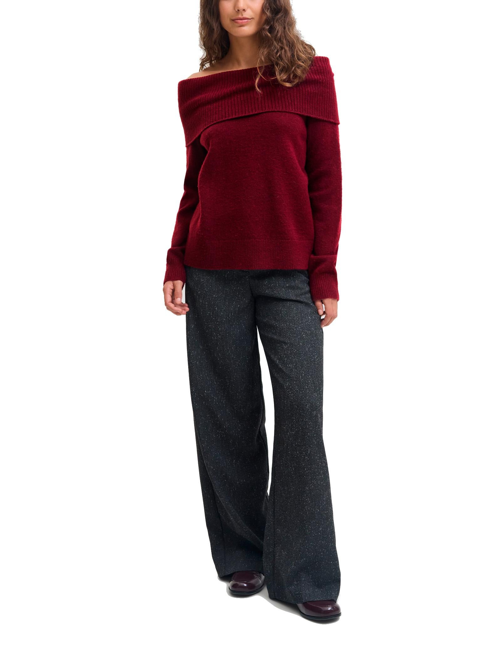 Maglia JJXX Minka Bordeaux Loose 12264129 /Cabernet JJXX 