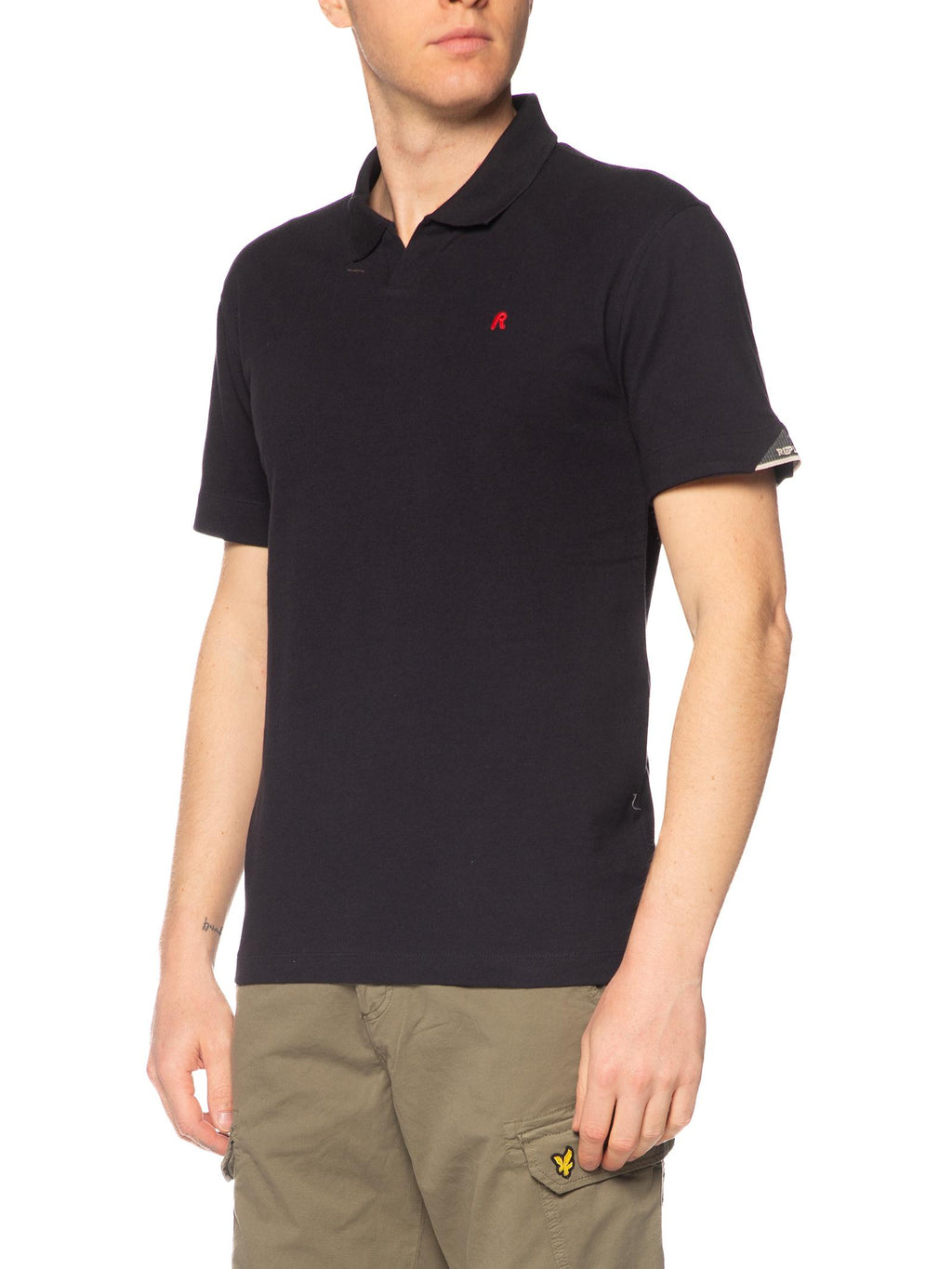 Polo Replay Blu Logo manica corta M3465 970 REPLAY 