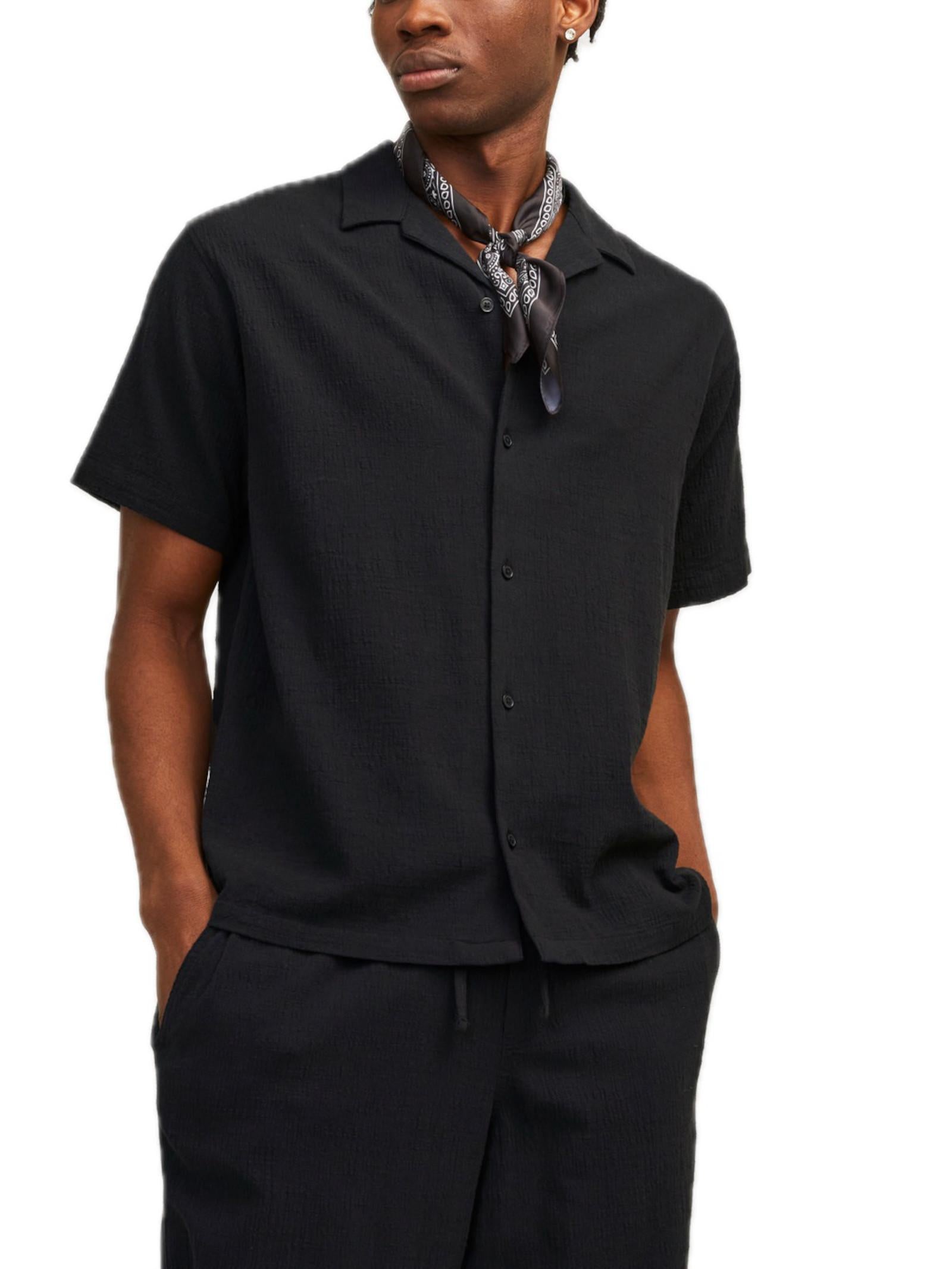 Camicia Jack & Jones Nero Luke relaxed 12255781 /Black JACK & JONES 