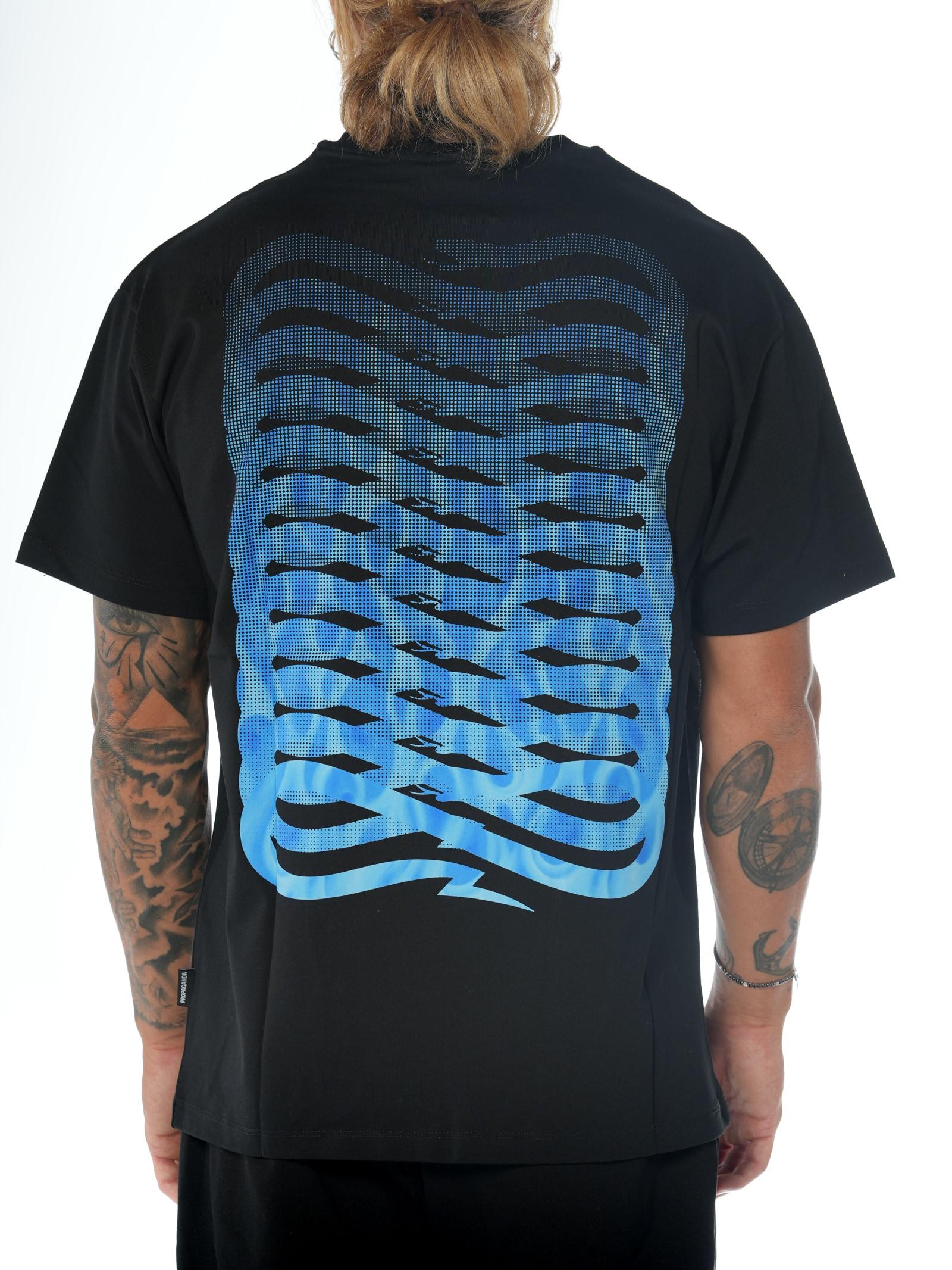 T-shirt Propaganda Nero Ribs Flame TS562 NERO PROPAGANDA 