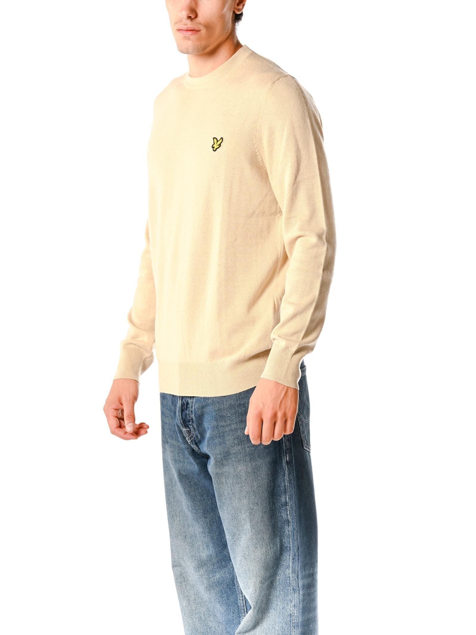 Maglia Lyle & Scott Beige misto lana merino KN2110VC GREY TAUPE LYLE & SCOTT 