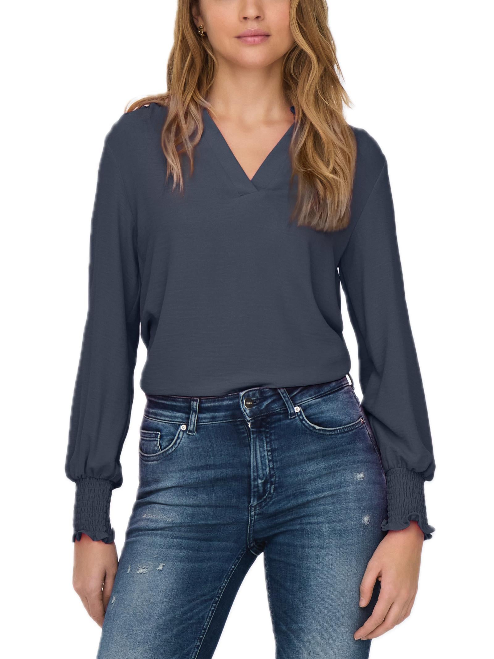 Blusa Only Mette Blu a maniche lunghe 15284309 /Ombre Blue ONLY 