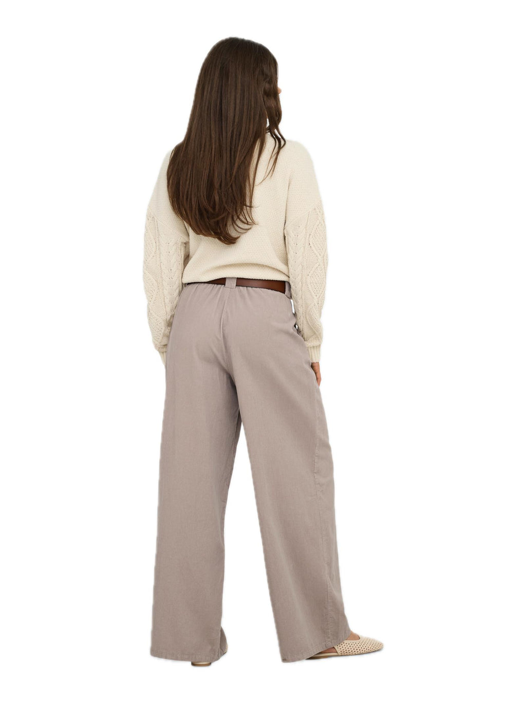 Pantalone Only Vea Beige in velluto a costine 15351309 /String ONLY 
