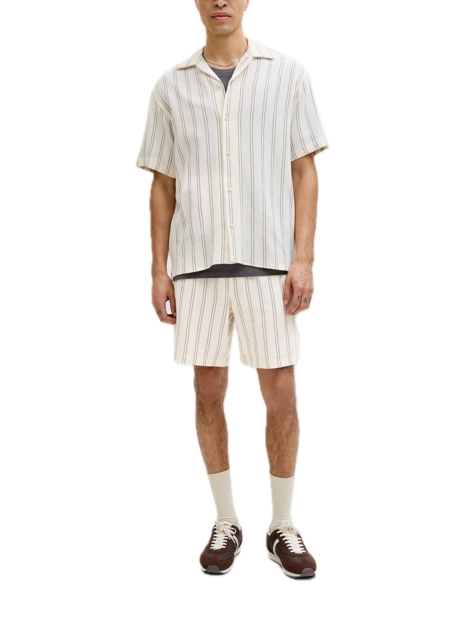 Bermuda Jack & Jones Jaiden Bianco a righe 12274413 /Antique White JACK & JONES 