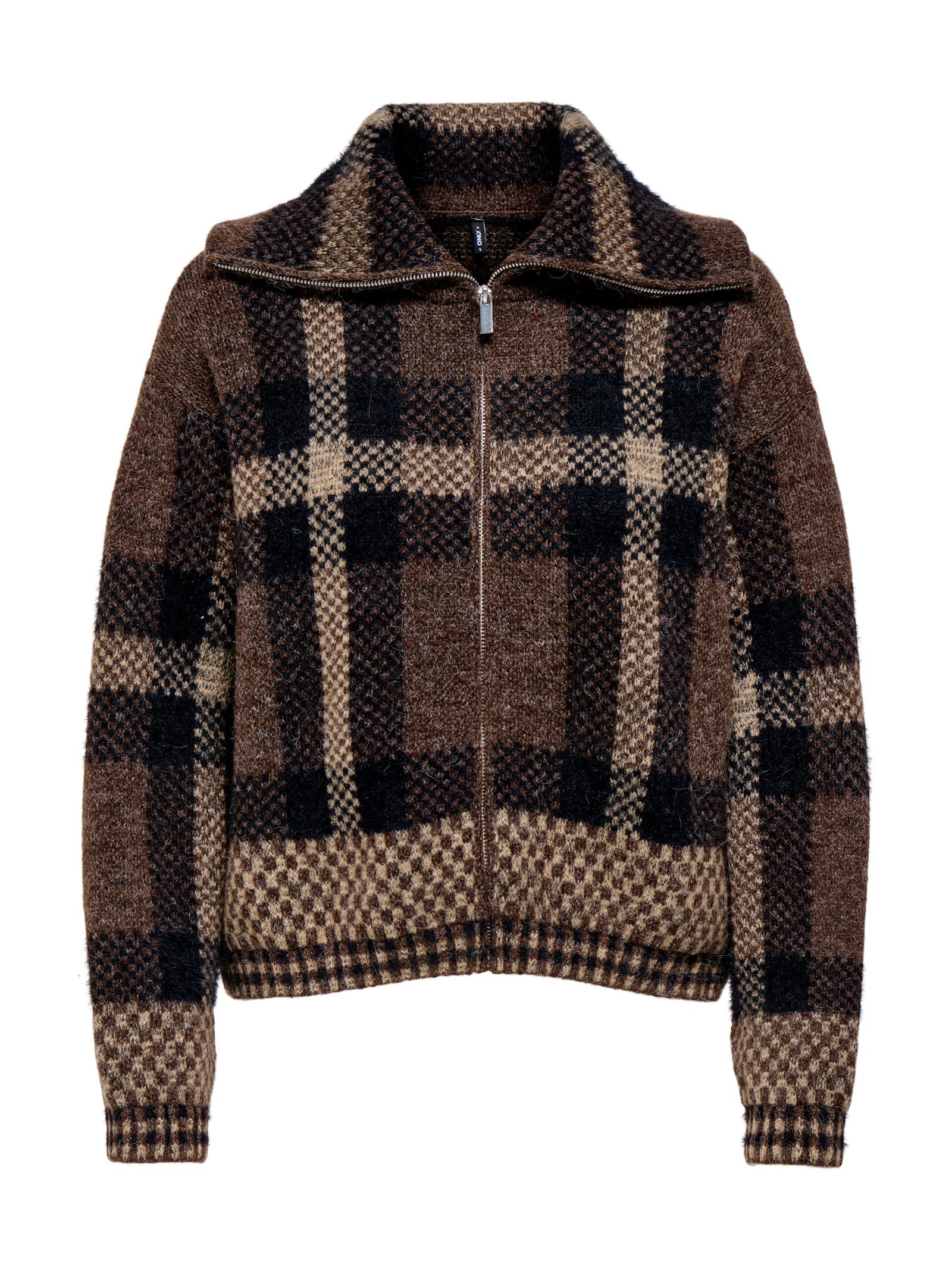 Cardigan Only Maroon Marrone con zip 15358211 /Black ONLY 