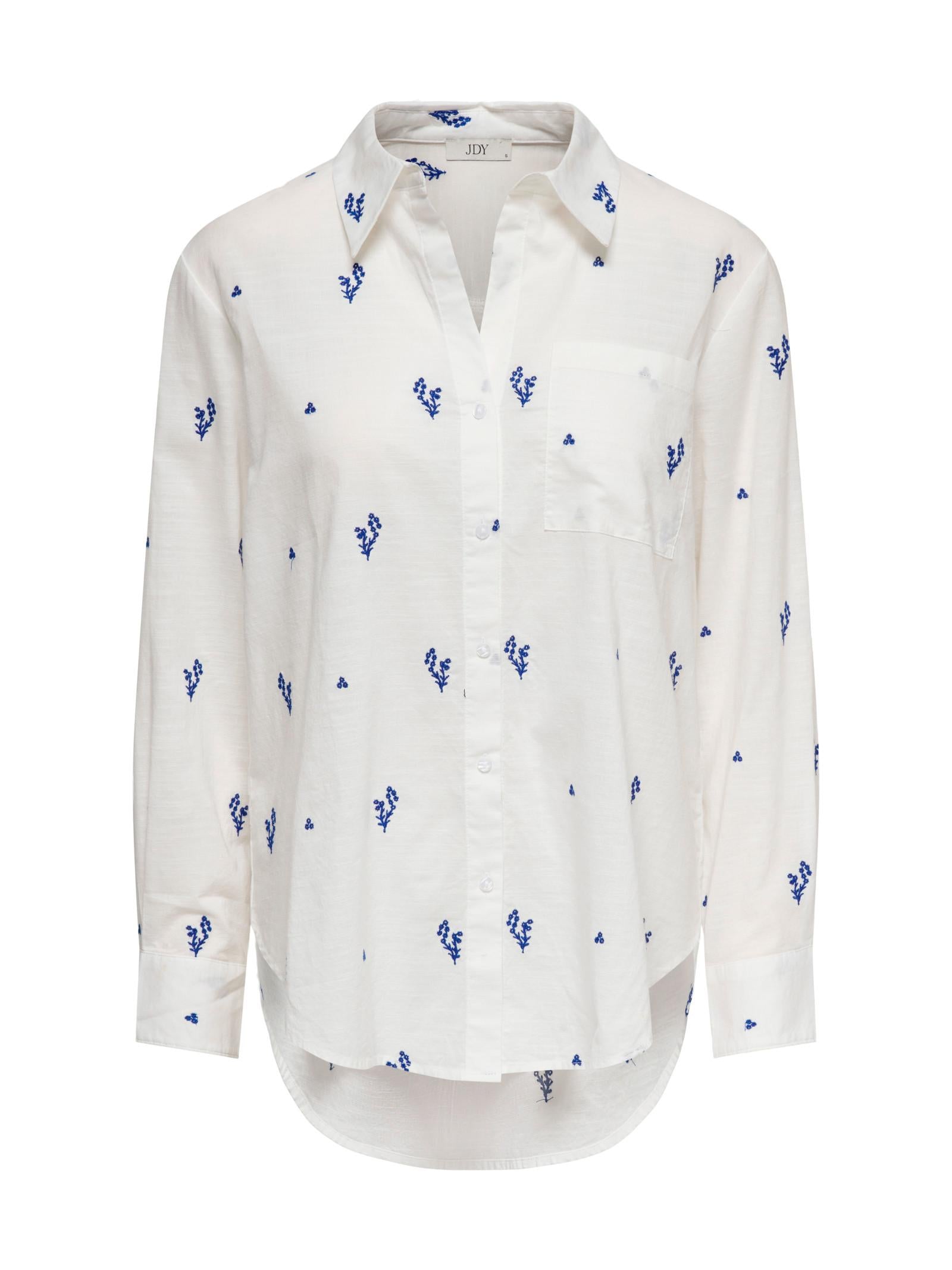 Camicia JDY Bianco Kimie ricami 15351431 /Surf Cloud Dancer JDY 
