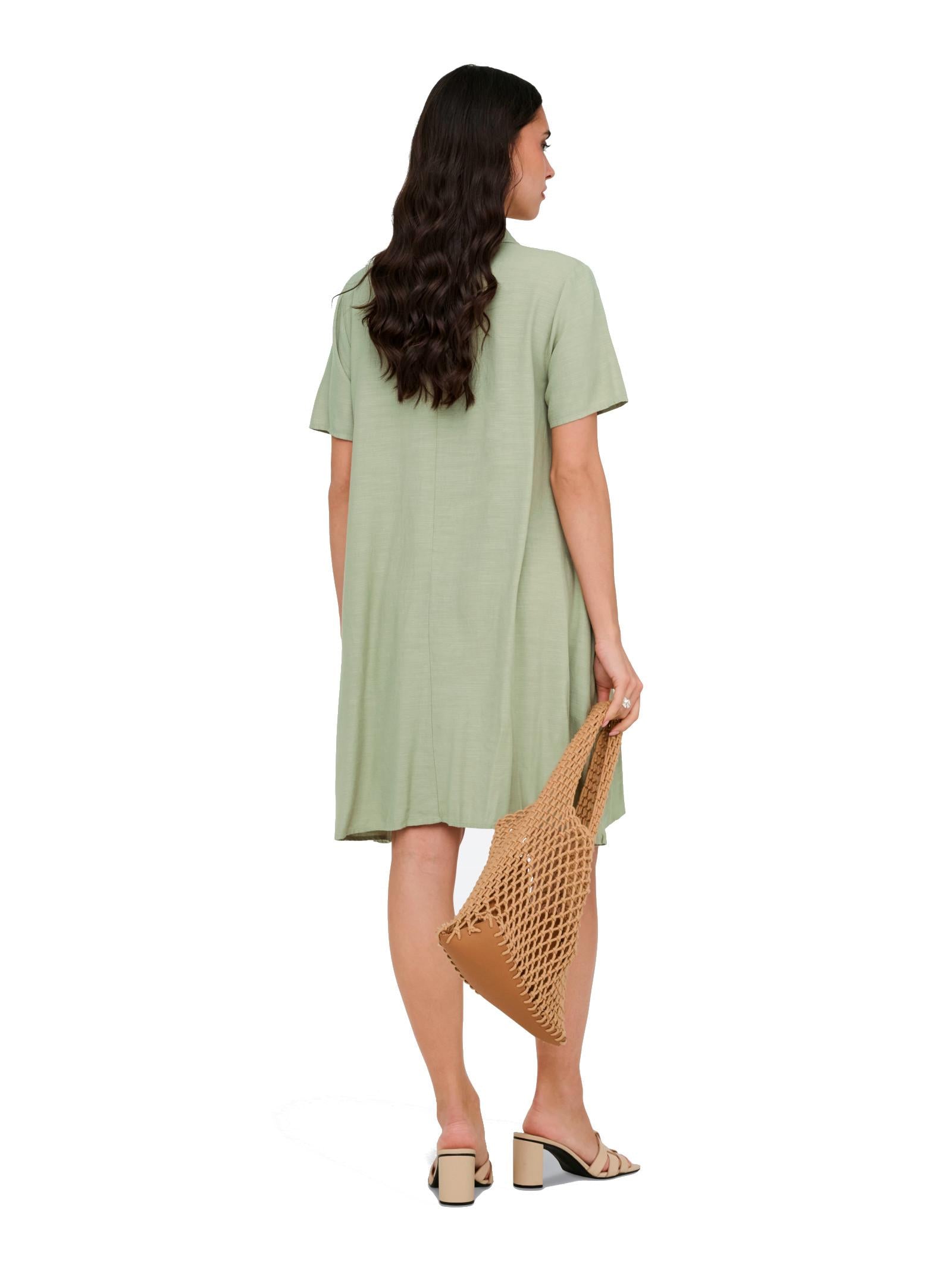 Abito JDY Verde Caya scollo a V 15366383 /Laurel Oak JDY 