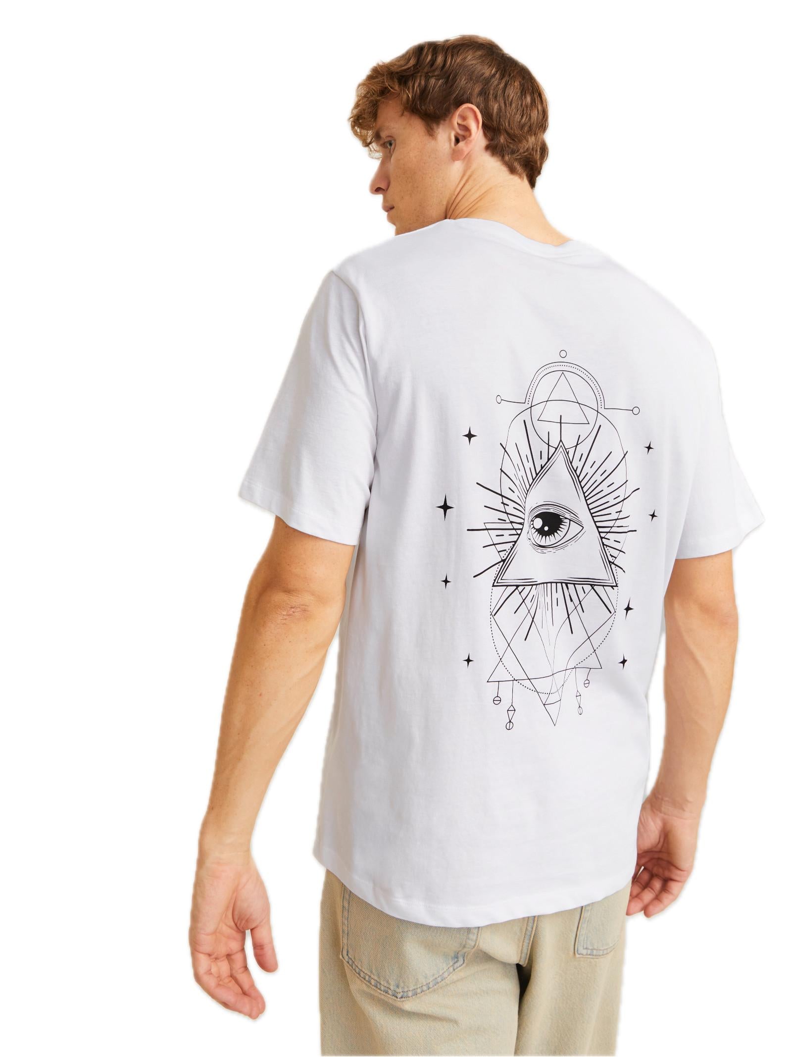 T-shirt Jack & Jones Jackie Bianco stampa 12271366 /White JACK & JONES 