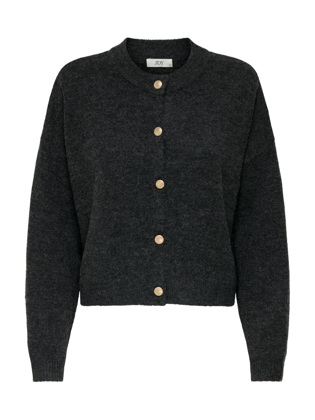 Cardigan Jacqueline De Yong Debbie Grigio scuro girocollo 15355480 /Dark Grey Melange JDY 