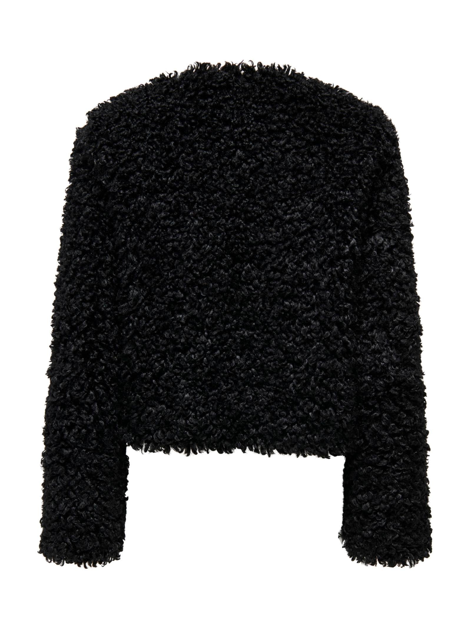 Giubbotto Jacqueline De Yong Neo Nero con finta pelliccia 15355125 /Black JDY 