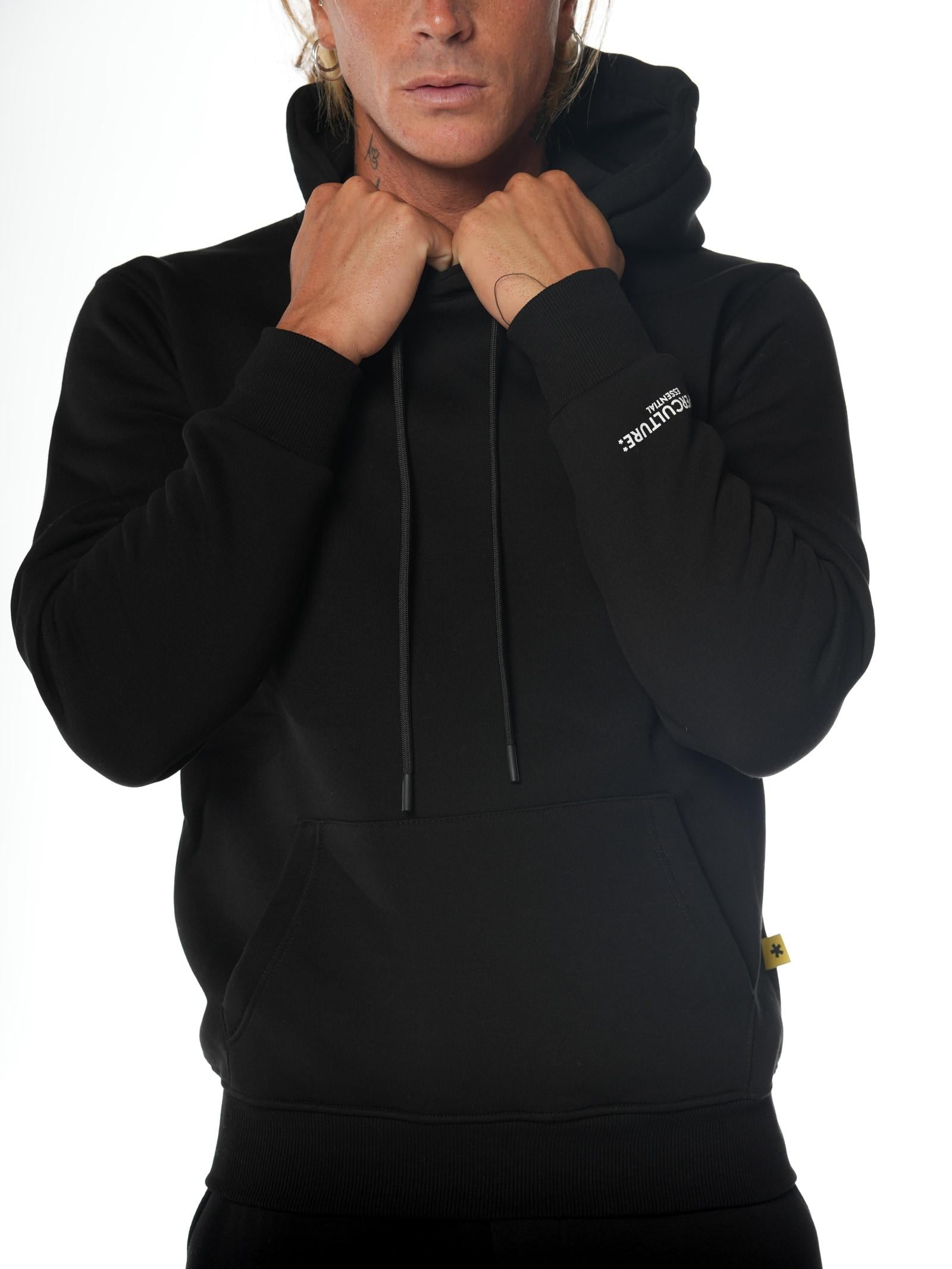 Felpa Superculture Nero Basic con cappuccio JOY NERO SUPERCULTURE 