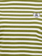 T-shirt Only Livina Verde bianco a maniche corte a righe 15359677 /Cardamom Seed ONLY 