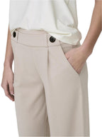 Pantalone Jacqueline De Yong Beige Geggo palazzo a vita alta 15208430 /Chateau Gray JDY 