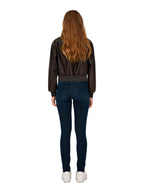 Bomber Only Jane Marrone in ecopelle 15314240 /Chocolate Brown ONLY 