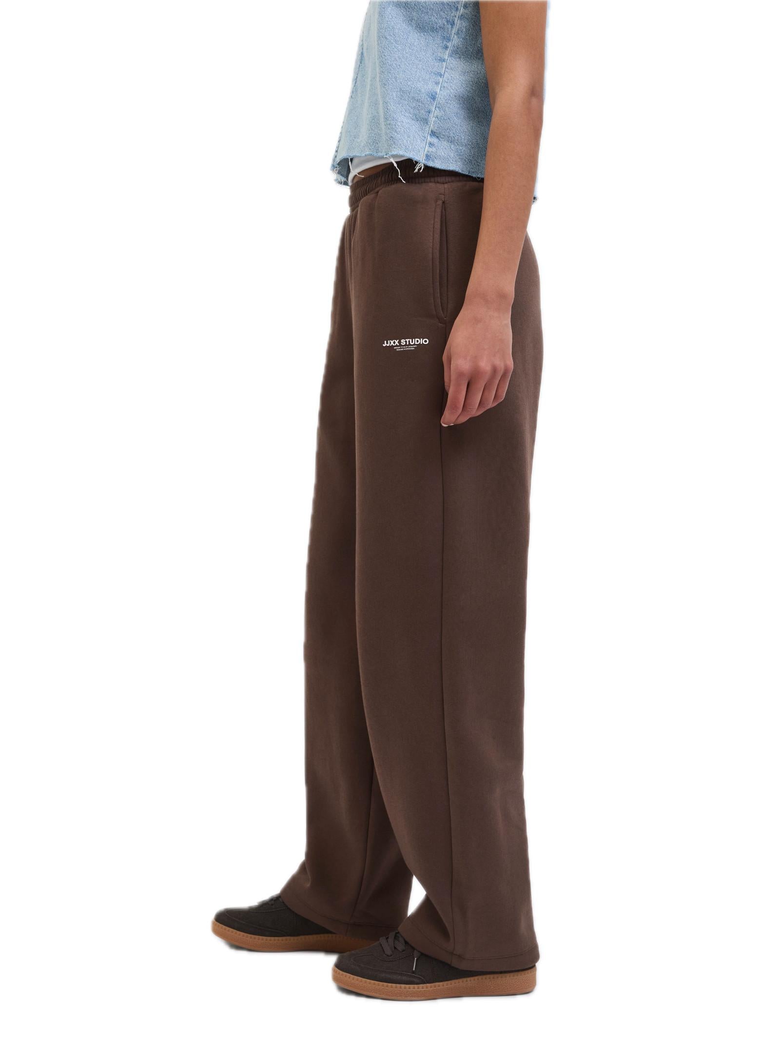 Pantalone JJXX Studio Marrone in felpa a palazzo 12280153 /Bracken JJXX 