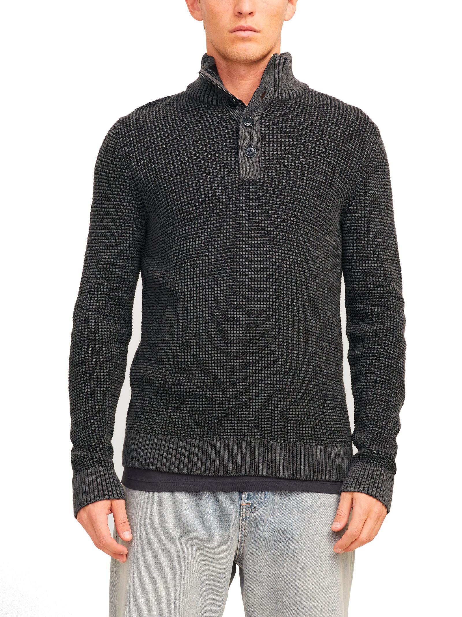 Maglia Jack & Jones Ethan Nero collo alto 12278965 /Black JACK & JONES 