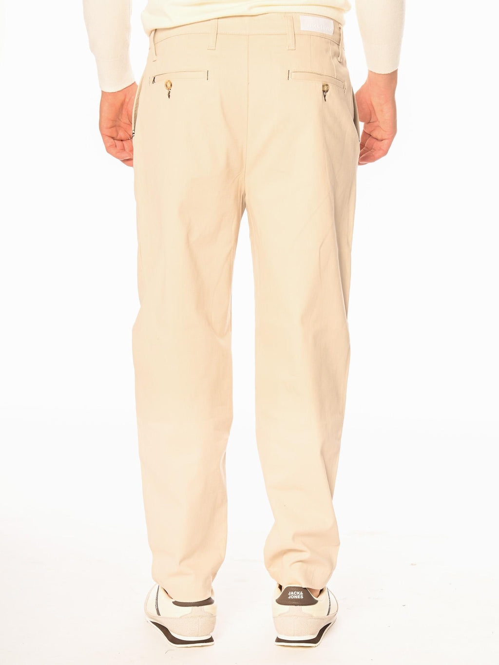 Pantalone Block Eleven Beige con coulisse e pence 05BL2594 BEIGE BLOCK ELEVEN 