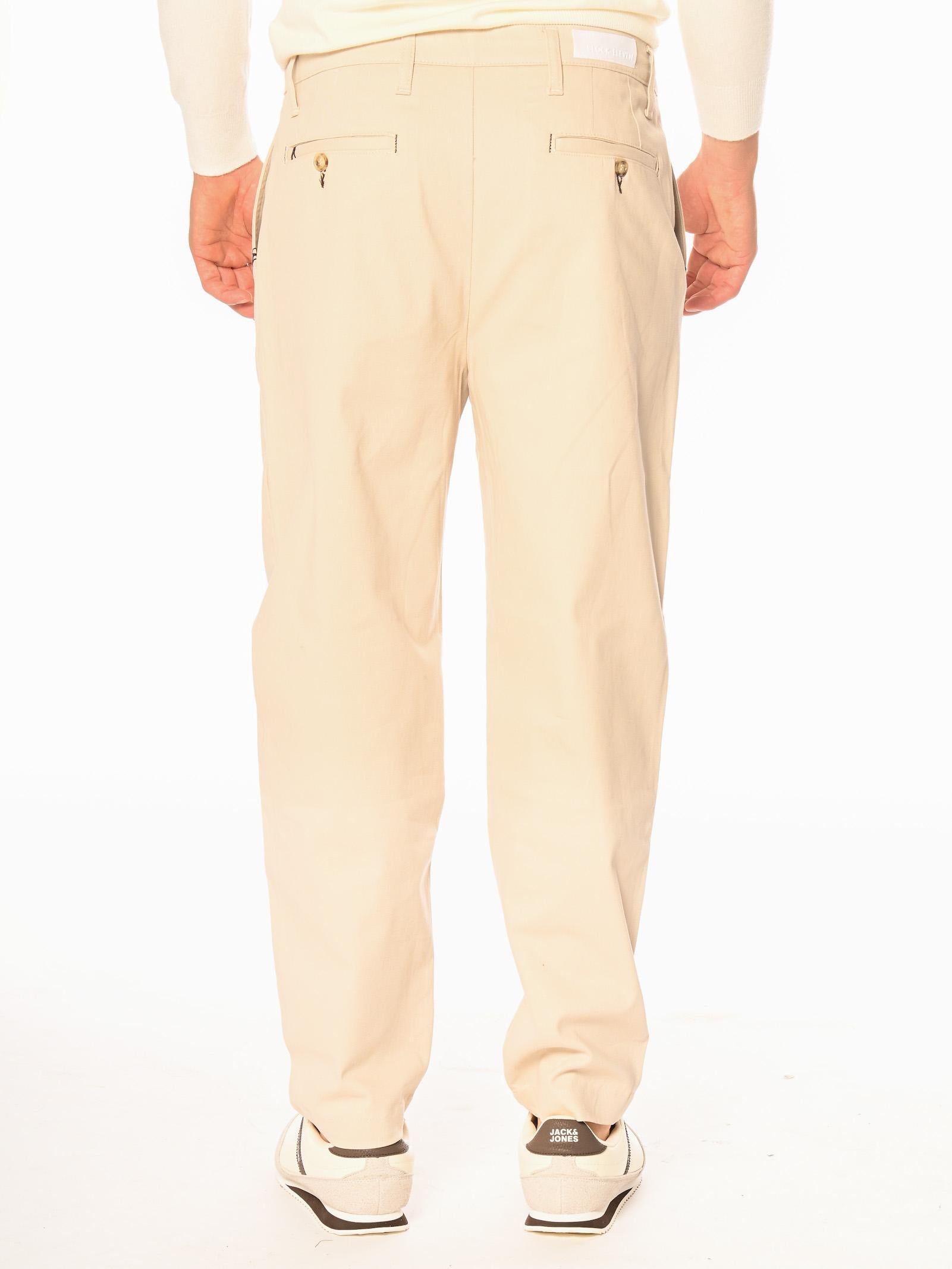 Pantalone Block Eleven Beige con coulisse e pence 05BL2594 BEIGE BLOCK ELEVEN 