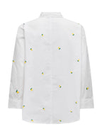 Camicia Only Bianco Lina polsini ampi 15283743 /Lemon Bright ONLY 