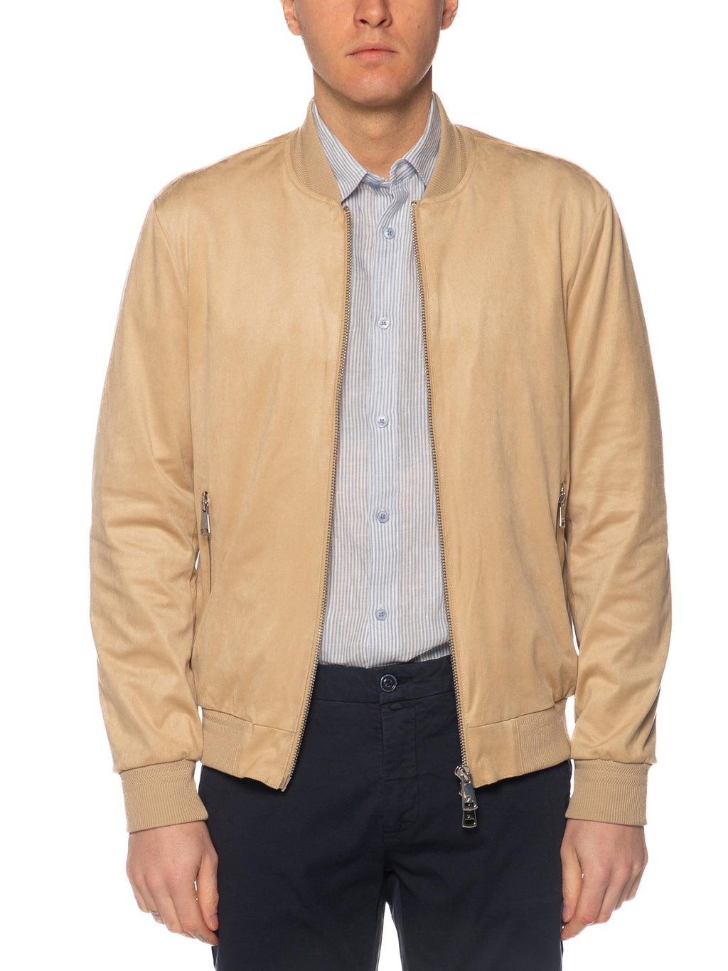 Bomber Gianni Lupo Beige scamosciato GL9730 BEIGE GIANNI LUPO 