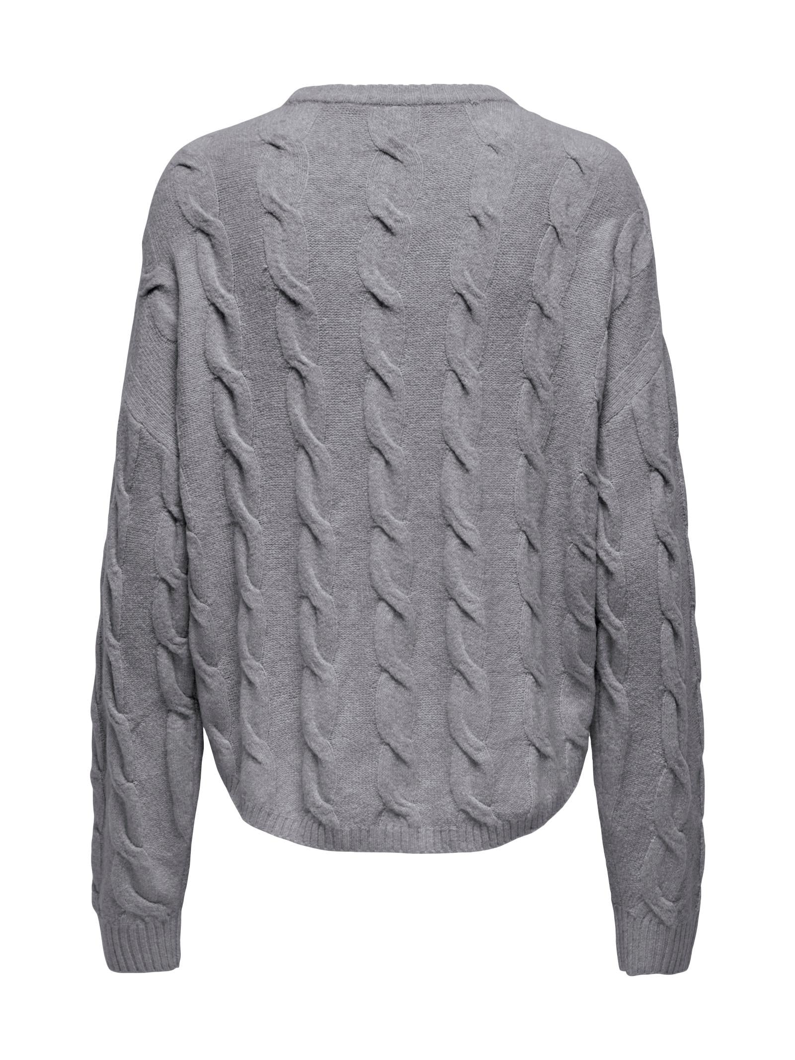 Maglia Only Jeanet Grigio con orlo stondato 15350361 /Medium Grey Melange ONLY 